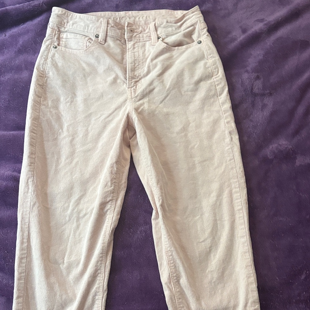 American Eagle Outfitters Women's Straight Leg Jeans - Cream